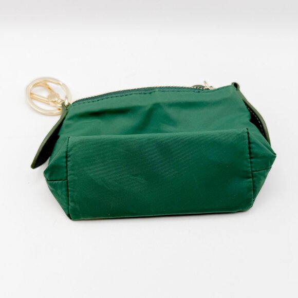 Furla Royal Green Nylon Pouch Mini Case with Key Ring - Picture 7 of 7